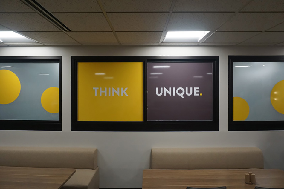 Selective Framed Graphics - 'Think Unique.'